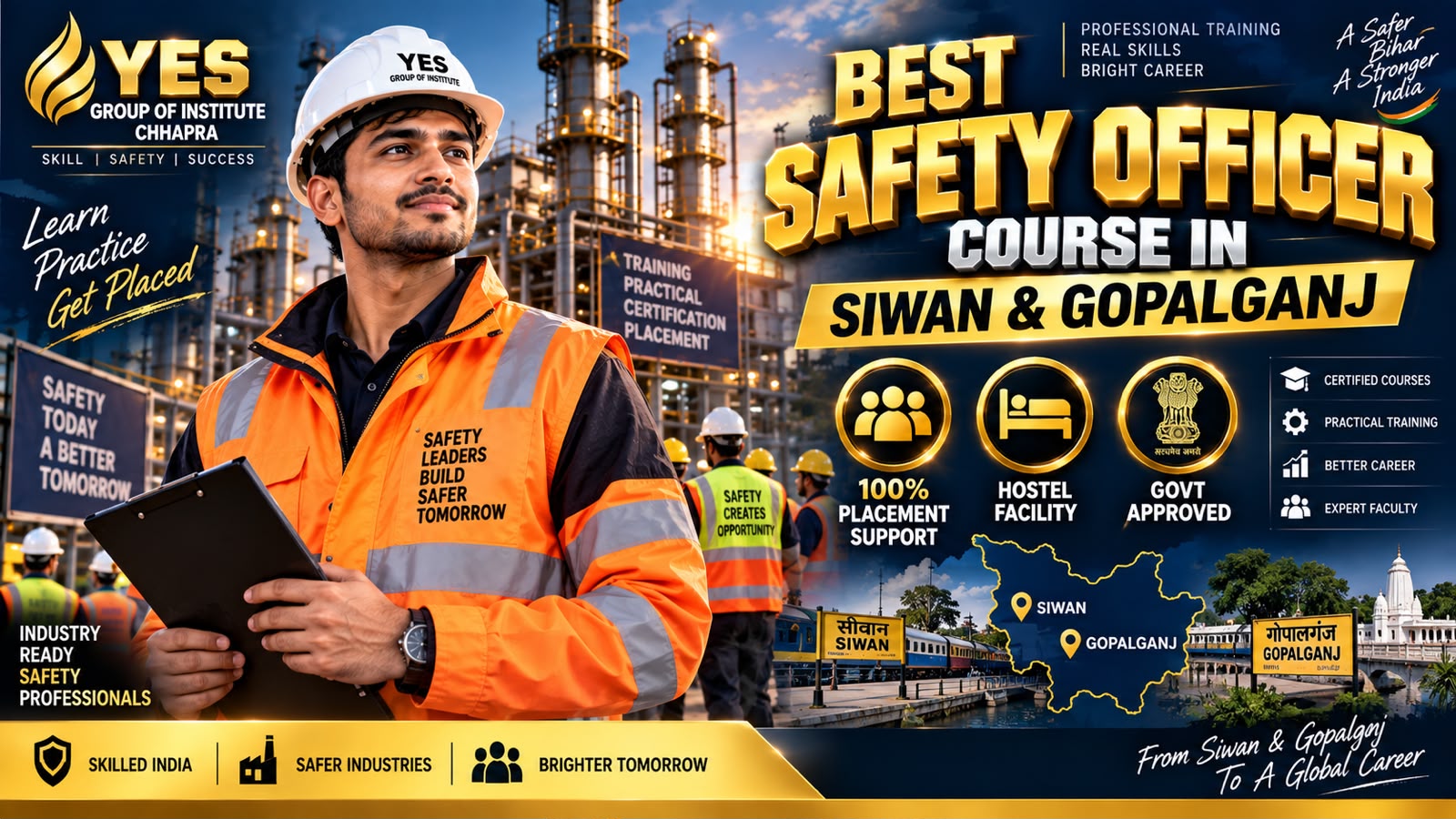 Best Safety Officer Course in Siwan & Gopalganj: Fees, Qualification & 100% Placement Support