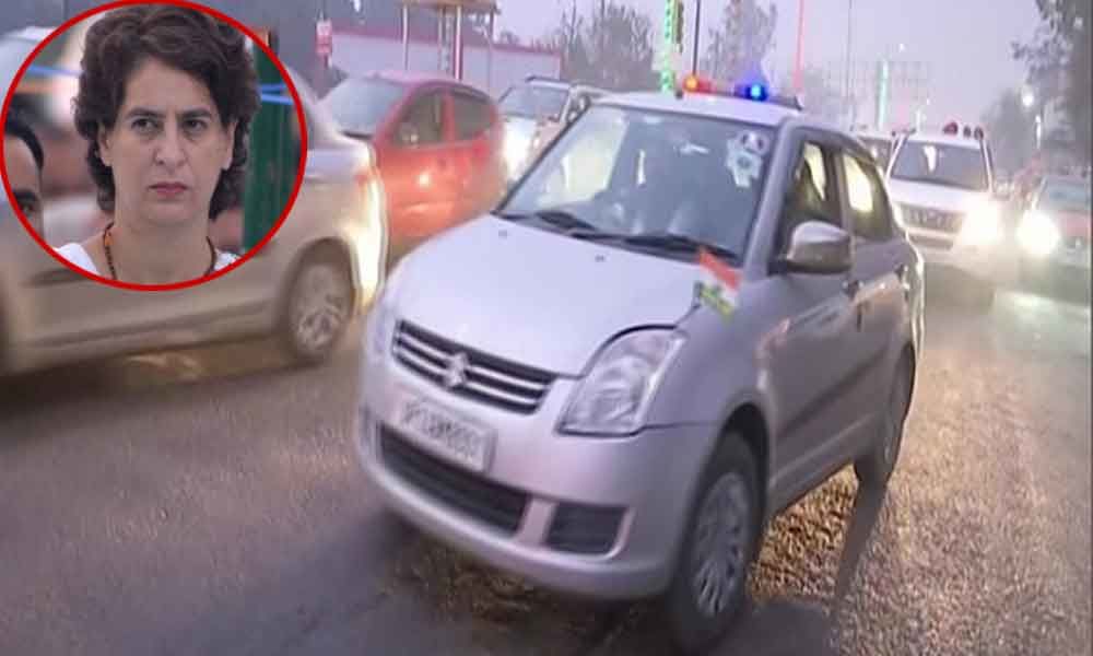 Vehicles in Priyankas cavalcade involved in accident in UP