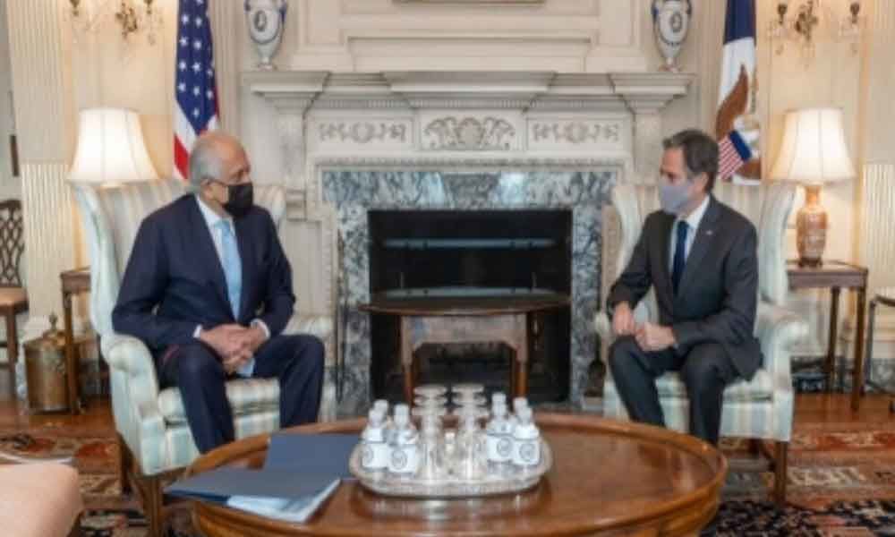 US Secretary of State meets Khalilzad on Afghan peace