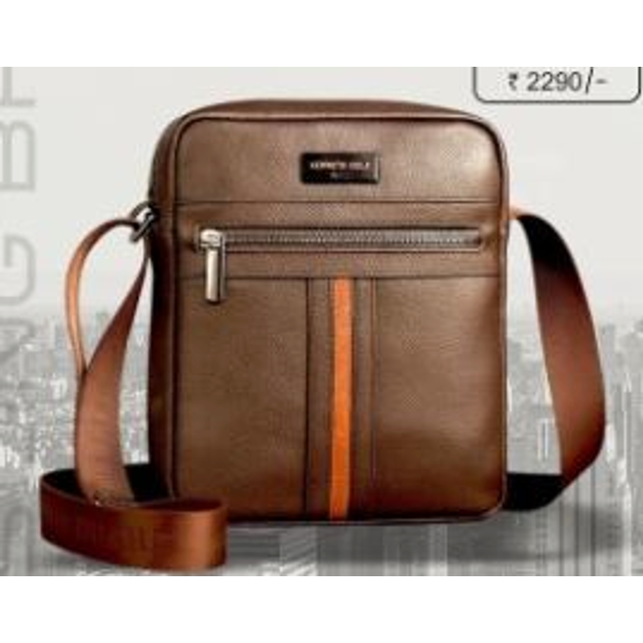 KC27 Stripe Sling Bag Brown