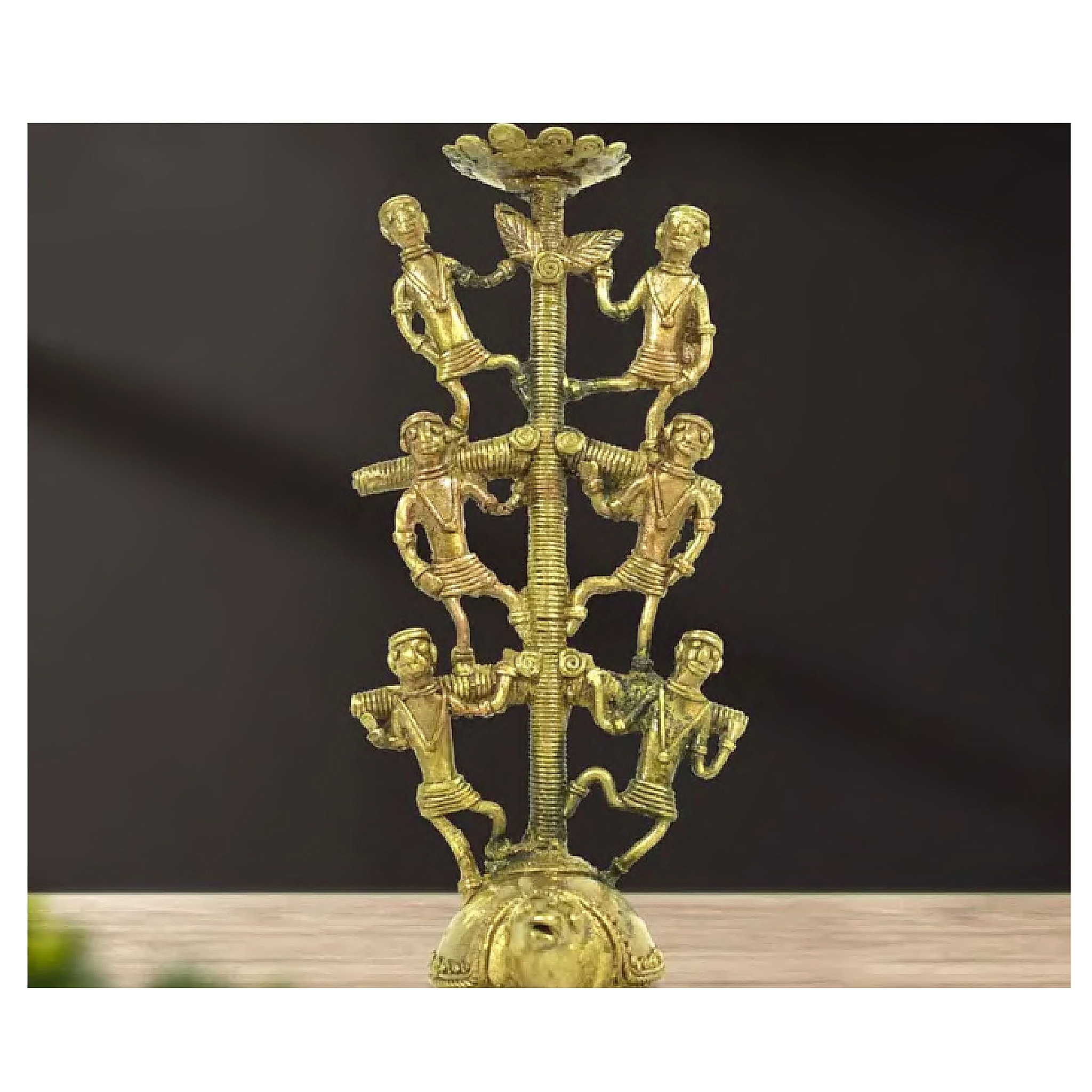 Turtle with Men Candle Stand
