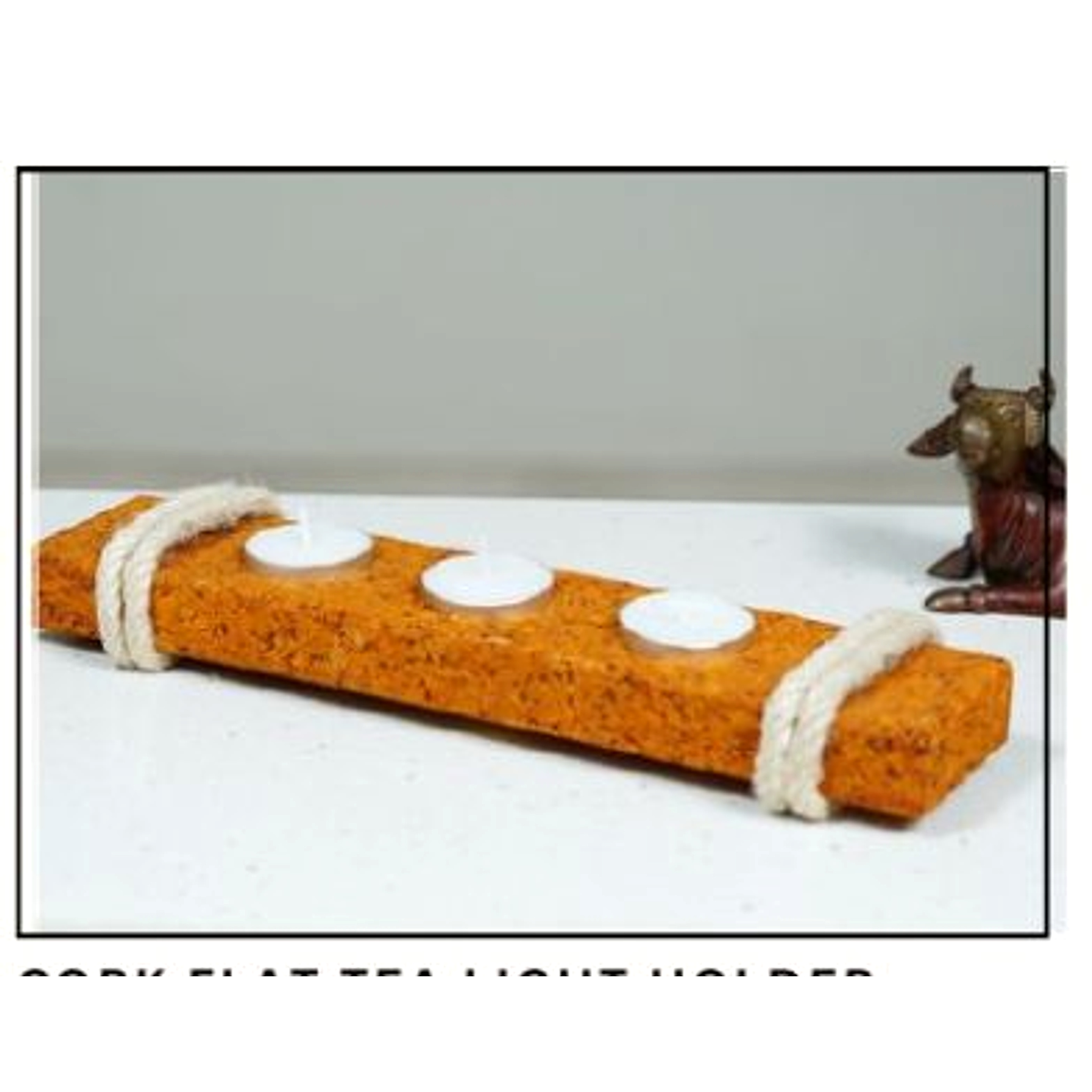 Cork Flat Tea Light Holder