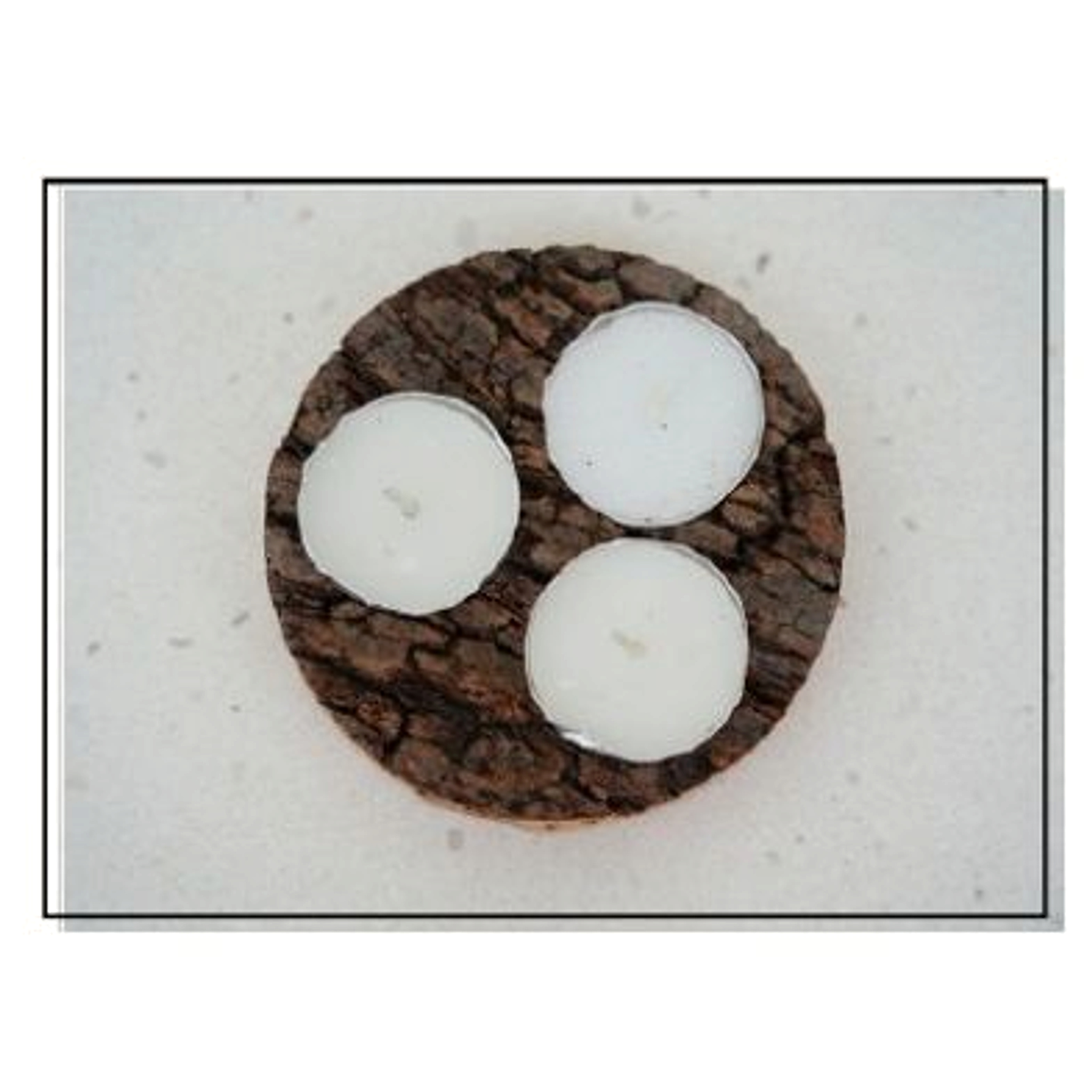 Cork Bark Tea Light Holder