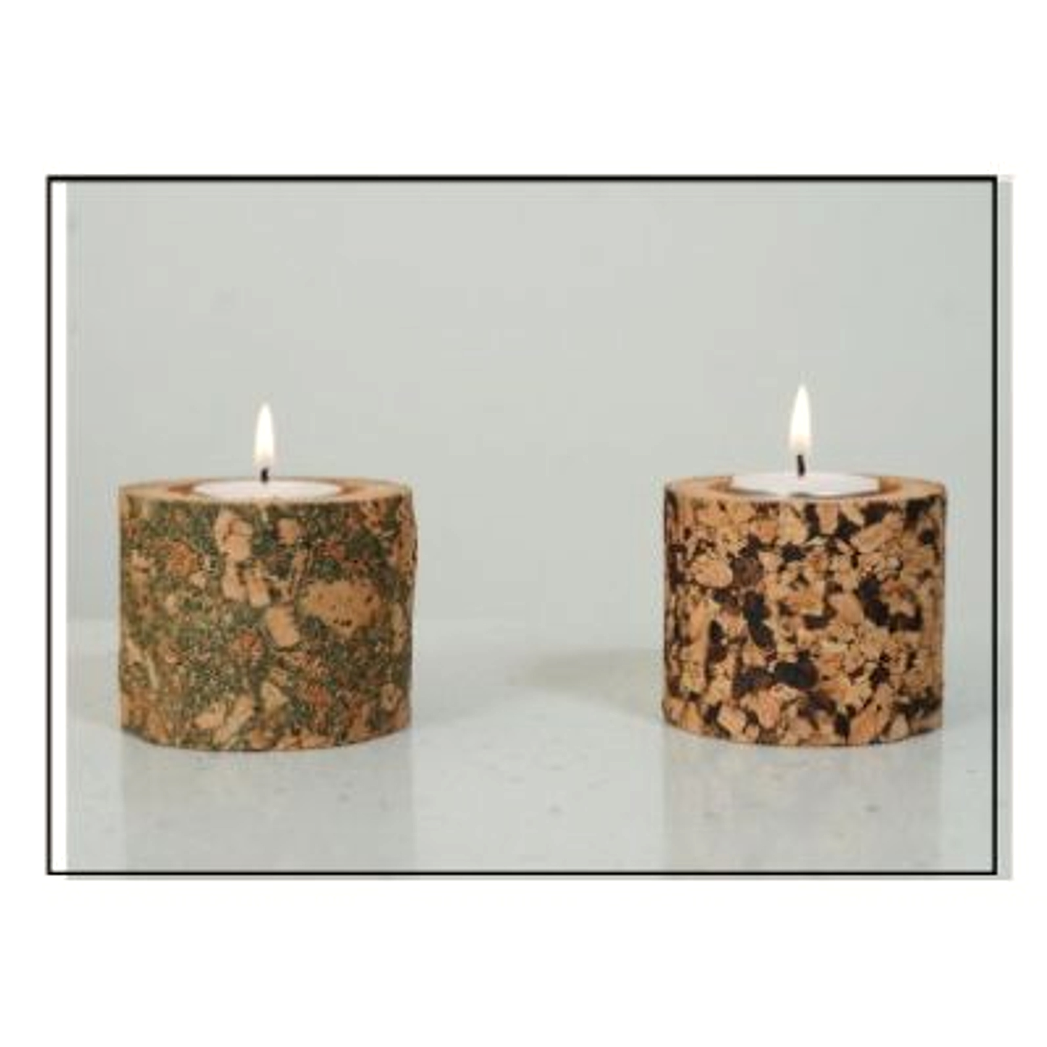 Cork Cylindrical Tea Light Holder