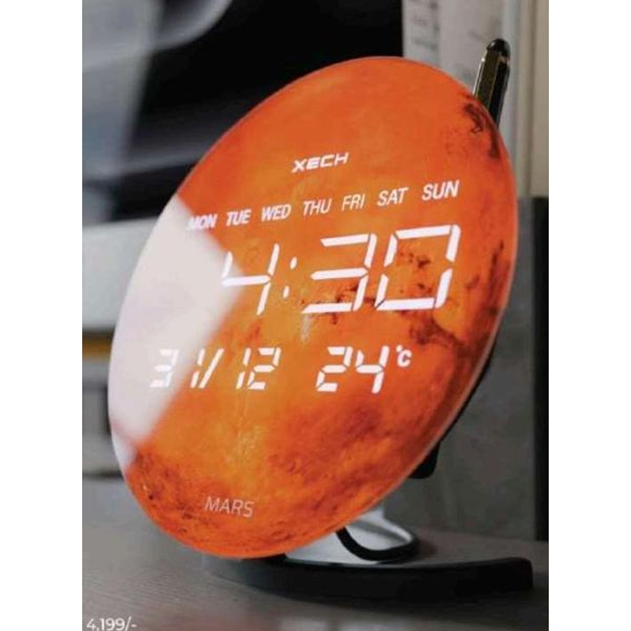 Solaris X Neo - Mars | Digital clock with pen stand