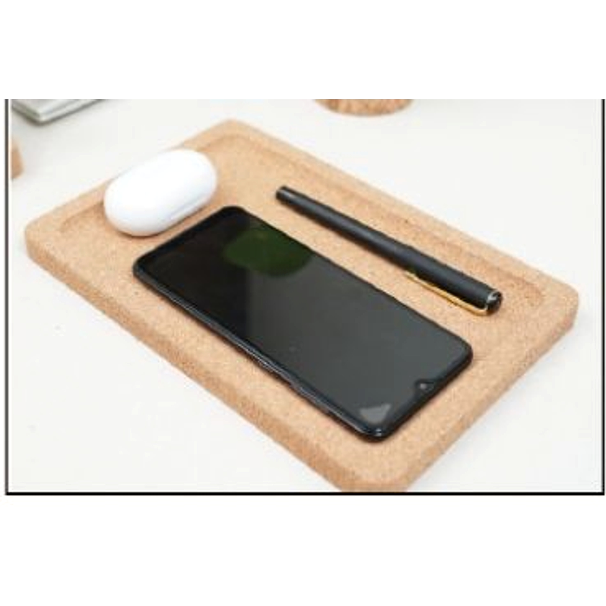 Cork Desktop Organizer Tray