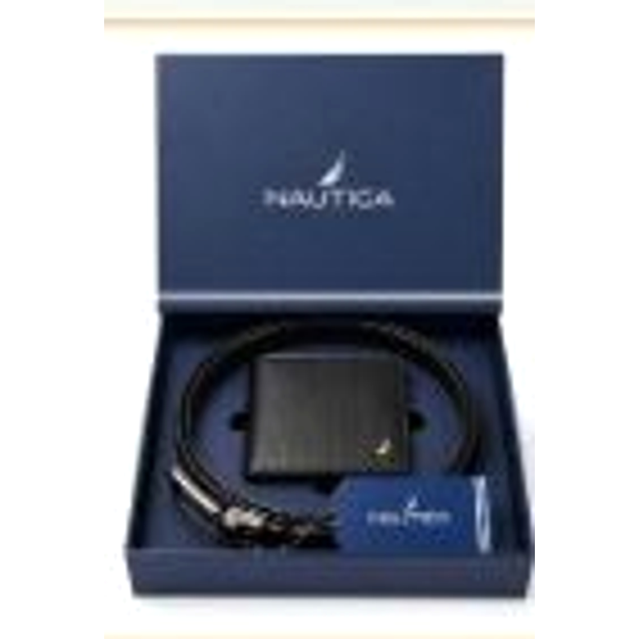 NA71- Compass Belt + Wallet Gift Set- Black