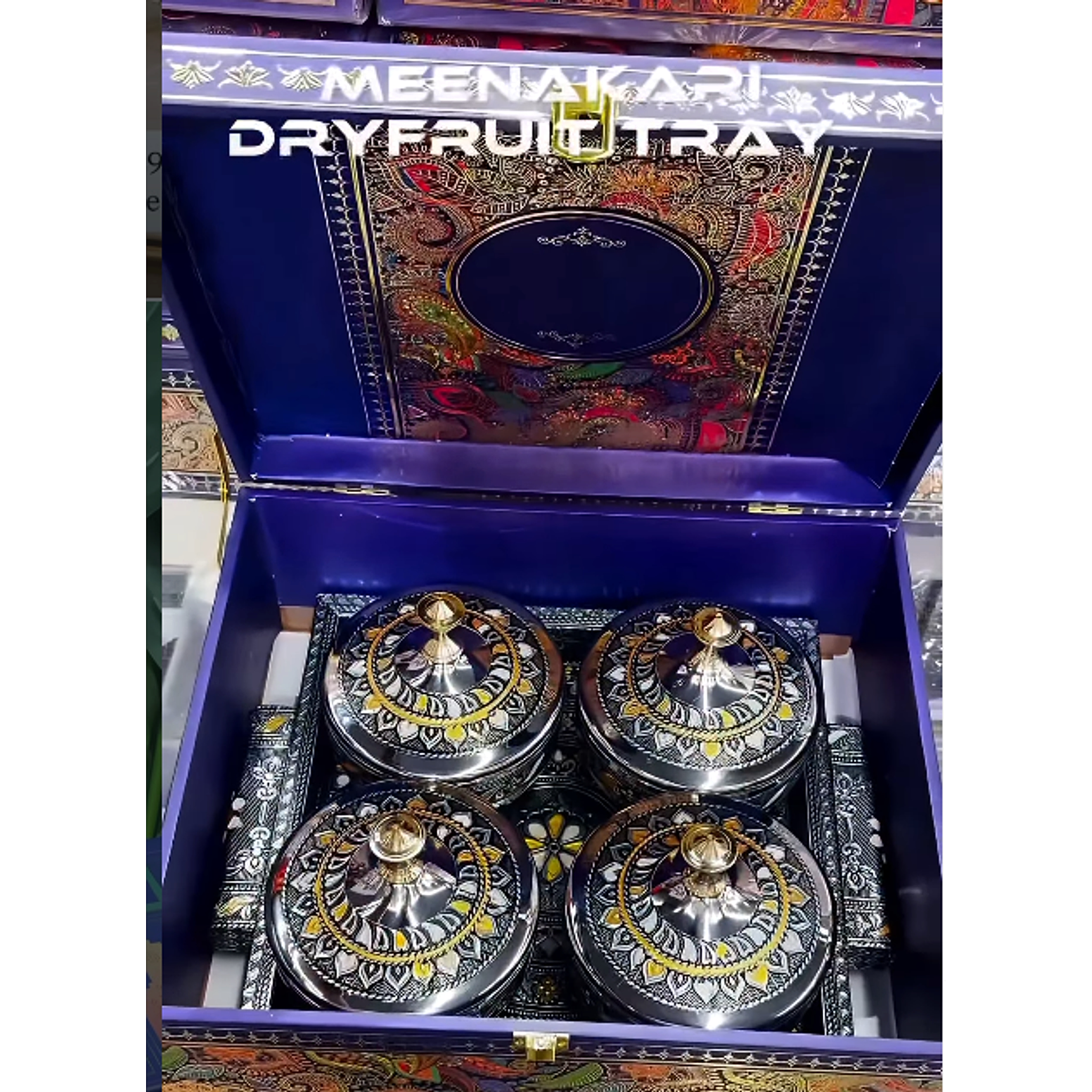 Meenakari Dry Fruit Tray Set
