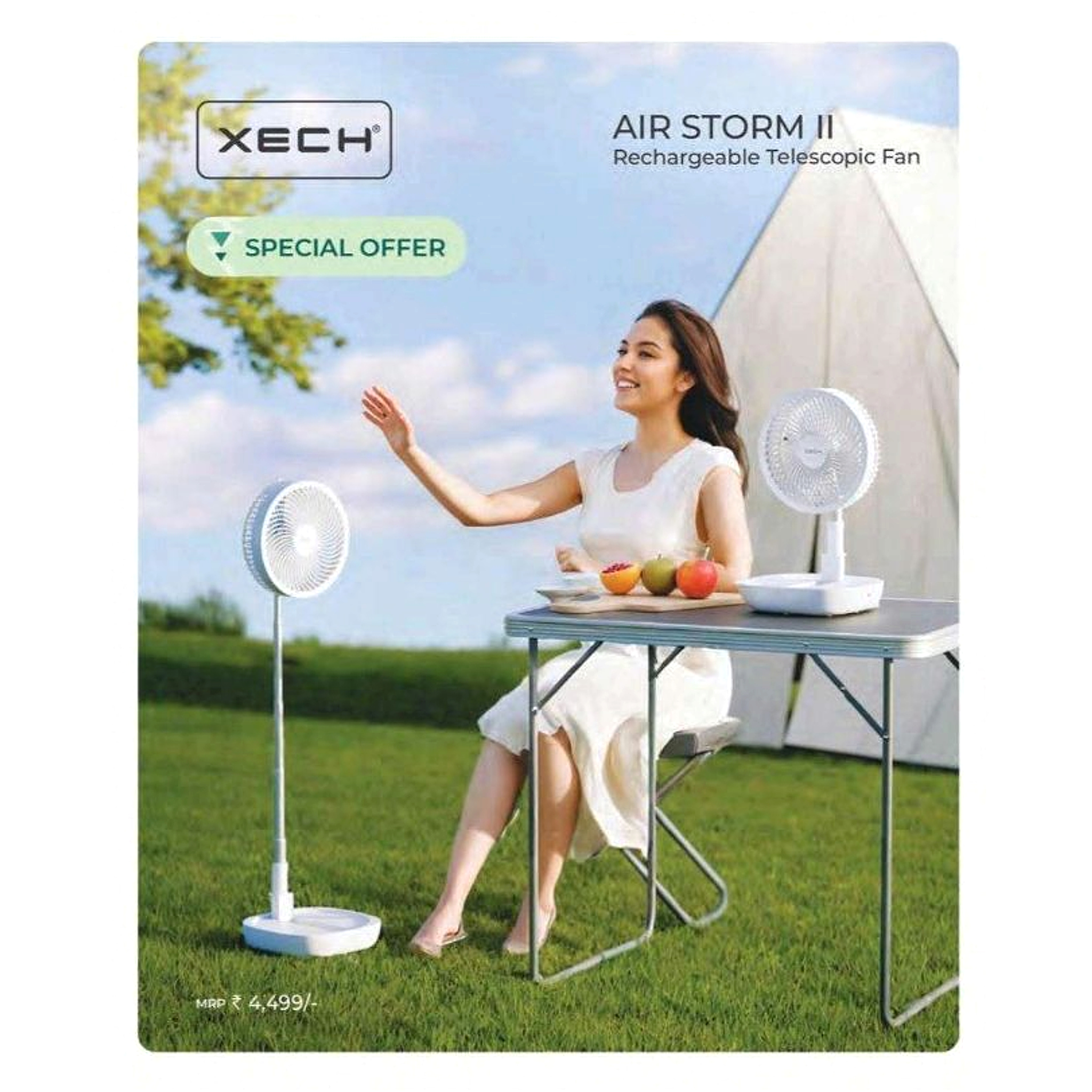 Air Storm II Rechargeable Telescopic Fan